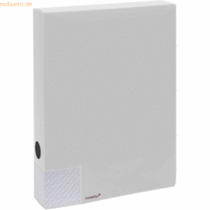 10 x Foldersys Dokumentenbox A4 PP 55mm vollfarbig weiß