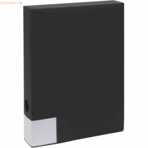 10 x Foldersys Dokumentenbox A4 PP 55mm vollfarbig schwarz