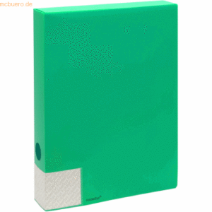 10 x Foldersys Dokumentenbox A4 PP 55mm vollfarbig grün