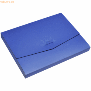 10 x Foldersys Dokumentenbox A4 PP 27mm vollfarbig blau