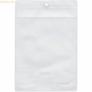 10 x Foldersys Plakat-Tasche A5 PVC mit Klappe Aufhängöse klar transpa