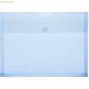 10 x Foldersys Dokumentenmappe A4 PP Dehnfalte Klettverschluss blau tr