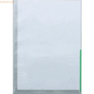 Foldersys Sichthüllen A4 mit Indexstreifen PP VE=100 Stück grün
