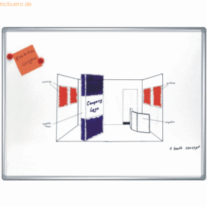 Franken Schreibtafel Pro 120x300cm weiß