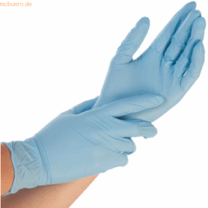 10 x Hygonorm Nitril-Handschuh Safe Fit puderfrei M 24cm blau VE=200 S