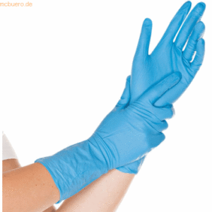 10 x HygoStar Nitril-Handschuh Super High Risk puderfrei XL 30cm blau