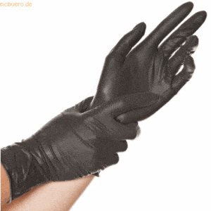 10 x HygoStar Latex-Handschuh Diablo puderfrei XL 24cm schwarz VE=100