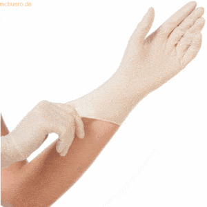 HygoStar Latex-Handschuh Grip puderfrei L 24cm weiß VE=100 Stück