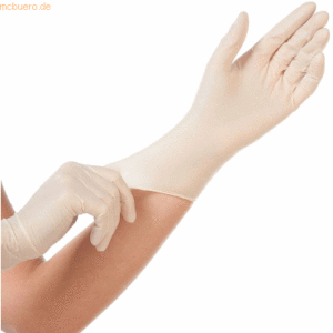 HygoStar Latex-Handschuh Grip puderfrei M 24cm weiß VE=100 Stück