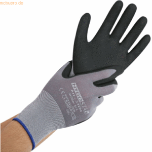 10 x HygoStar Nylon-Feinstrick-Handschuh Ergo Flex XL/10 grau-schwarz