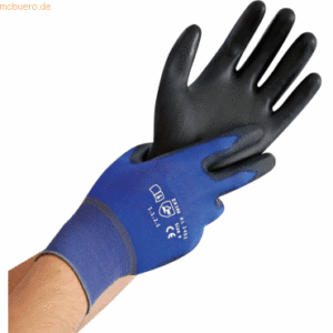 12 x HygoStar Nylon-Feinstrick-Handschuh Ultra Light XL/10 blau-schwar