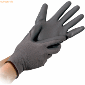 10 x HygoStar Nylon-Feinstrick-Handschuh Black Ace XL/10 grau VE=12 Pa