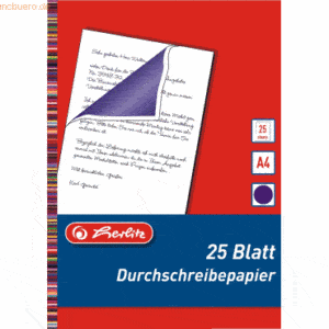 Herlitz Durchschreibpapier A4 VE=25 Blatt