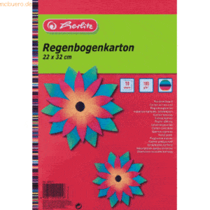 5 x Herlitz Regenbogenkarton 22x32cm VE=10 Stück