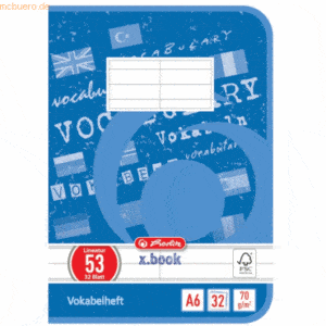 10 x Herlitz Vokabelheft A6 32 Blatt