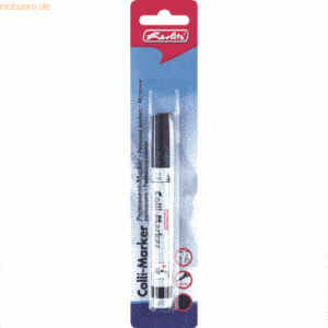 6 x Herlitz Permanentmarker 1-4mm schwarz