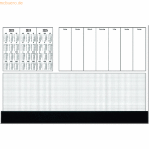 5 x Güss Schreibunterlage 60x40cm Papier mit Kantenschutz und Kalendar