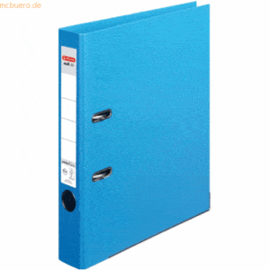 Herlitz Ordner protect+ Kunststoff (PP) A4 5cm hellblau maX.file