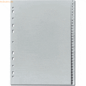 Herlitz Register A4 1-31 Kunststoff PP grau