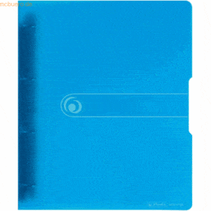 Herlitz Ringbuch PP A4 4R 16mm blau transparent to go