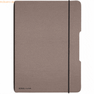 Herlitz Geschäftsbuch Flex PP A4 40 Blatt Taupe Lederoptik