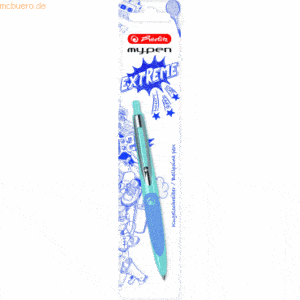 Herlitz Kugelschreiber Gel my.pen M Druckmechanik hellblau/dunkelblau