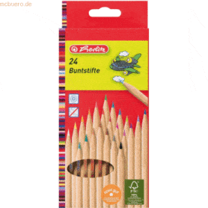 4 x Herlitz Buntstifte natur VE=24 Stück