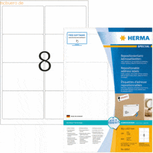 HERMA Etiketten weiß Movables/ablösbar 99