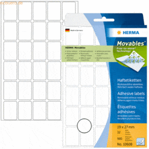 HERMA Vielzwecketikett 19x27mm Movables weiß VE=960 Etiketten