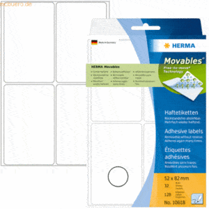 HERMA Vielzwecketikett 52x82mm Movables weiß VE=128 Etiketten