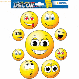 5 x HERMA Fensterdecor Happy Face