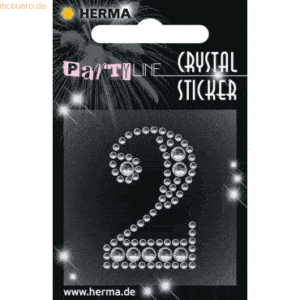 3 x HERMA Schmucketikett Crystal 1 Blatt Sticker 2