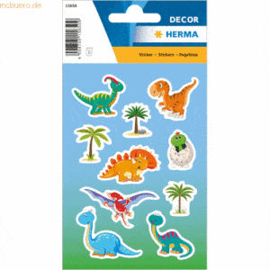 10 x HERMA Sticker Dinokinder