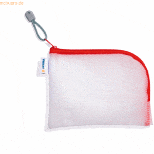 HERMA Universaltasche A6 19x14cm transparent/rot