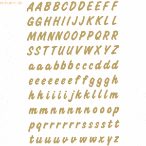 10 x HERMA Buchstaben 8mm A-Z selbstklebend wetterfest Folie gold VE=2
