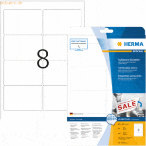 HERMA Etiketten weiß Movables/ablösbar 96x63