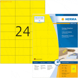 HERMA Etiketten gelb 70x37mm Special A4 VE=2400 Stück