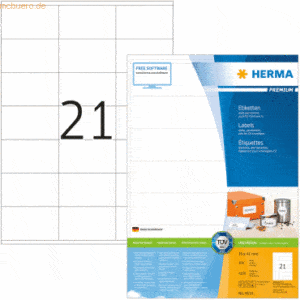 HERMA Etiketten weiß 70x41mm Premium A4 VE=4200 Stück