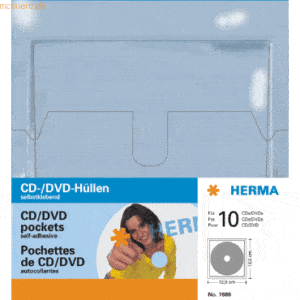 HERMA CD/DVD-Hüllen 129x130mm VE=10 Hüllen