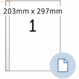 HERMA Etiketten A4 Papier weiß 203x297mm 500 Blatt/500 Etiketten