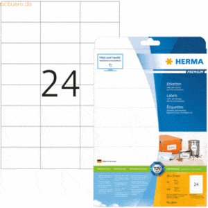 HERMA Etiketten weiß 70x37mm Premium A4 VE=240 Stück