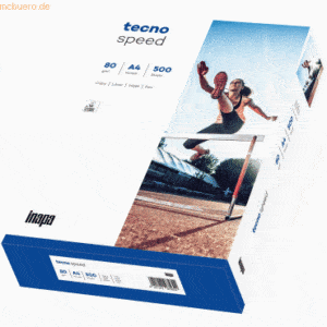 Inapa Multifunktionspapier Tecno Speed A4 80 g/qm weiß VE=500 Blatt