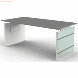 Kerkmann Schreibtisch Lugano Glas BxT 180x80cm grafit