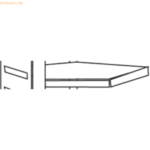 Kerkmann Design-Regal M2 Zusatz-Eckboden Tiefe 600mm lichtgrau