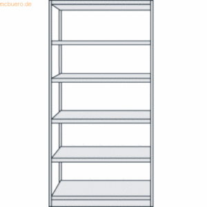 Kerkmann Büroregal Progress 500 Grundregal BxTxH 96x30x190cm 6 Böden l