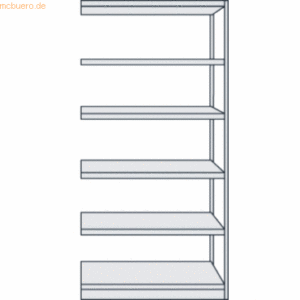 Kerkmann Büroregal Progress 500 Anbauregal BxTxH 96x60x190cm 6 Böden l