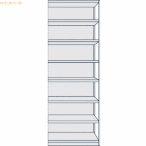 Kerkmann Büroregal Progress 500 Anbauregal BxTxH 96x30x260cm 8 Böden m