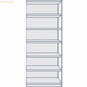 Kerkmann Büroregal Progress 500 Anbauregal BxTxH 96x40x225cm 7 Böden m