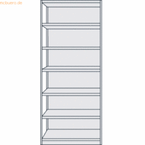 Kerkmann Büroregal Progress 500 Grundregal BxTxH 75x40x225cm 7 Böden m