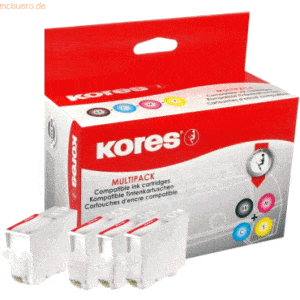 Kores Tintenpatronen Multipack kompatibel mit Canon PGI-5BK / CLI-8C/M